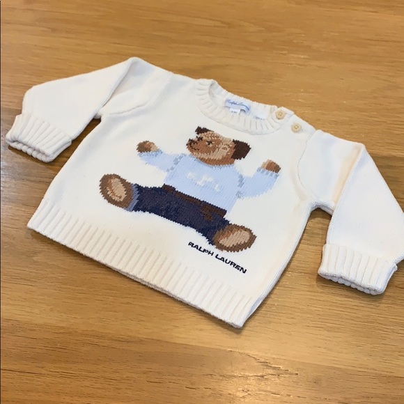 Ralph Lauren Other - Polo Bear 🐻 Cotton Sweater Size 6-9 Months Baby